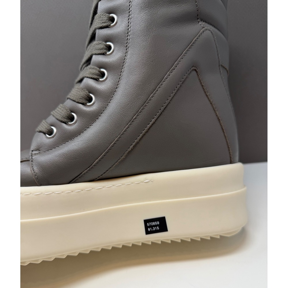 Rick Owens Runway Mega Geobasket High Sneaker Grey Size 7 US 40 EU - Picture 5 of 10
